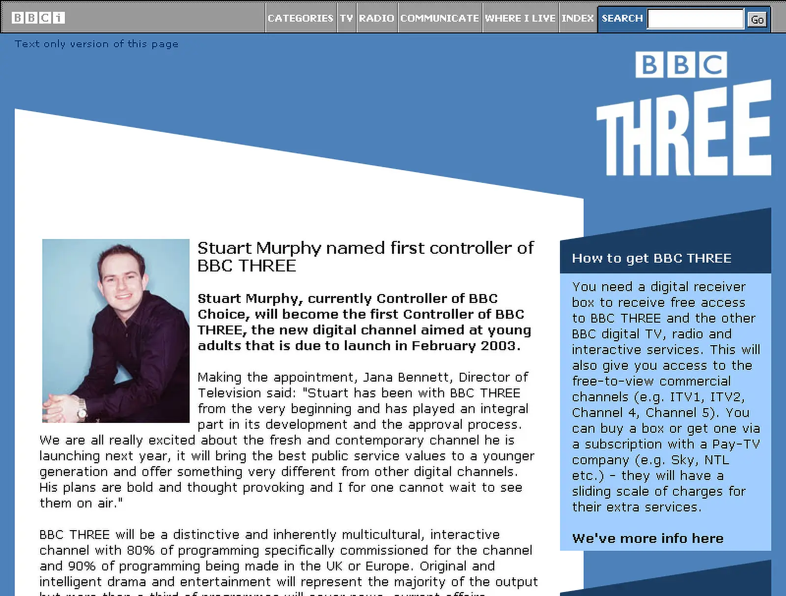 BBC Three holding page