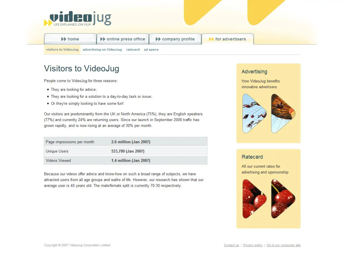 VideoJug corporate site